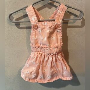 Carter’s Pink & White Elephant jumper dress in EUC